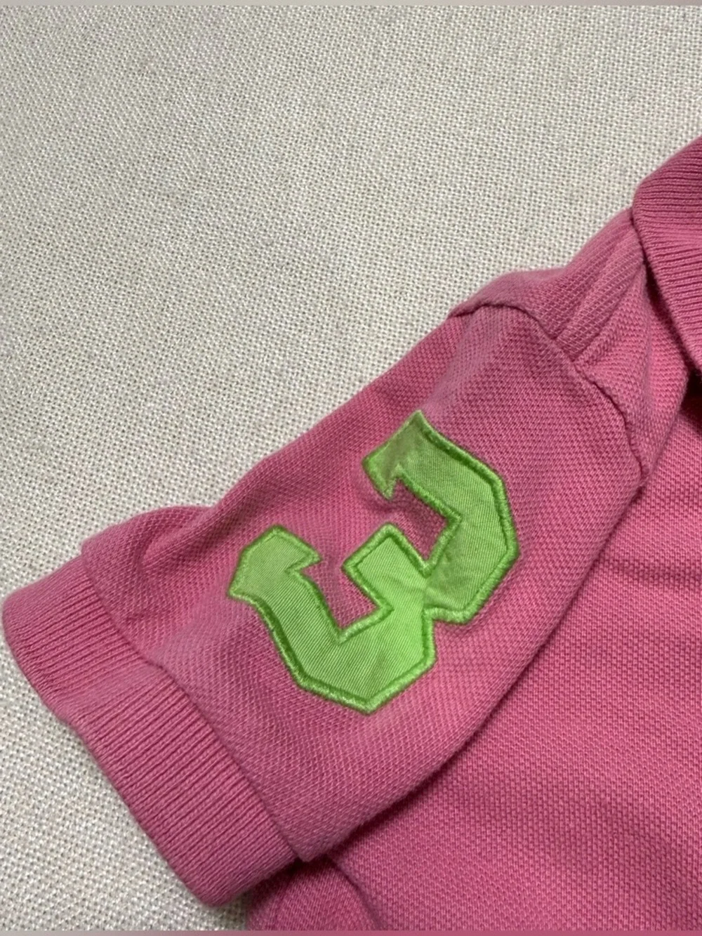Polo by Ralph Lauren Pink Polo Top with‎ Lime Green Pony Three Kids Toddler 3T